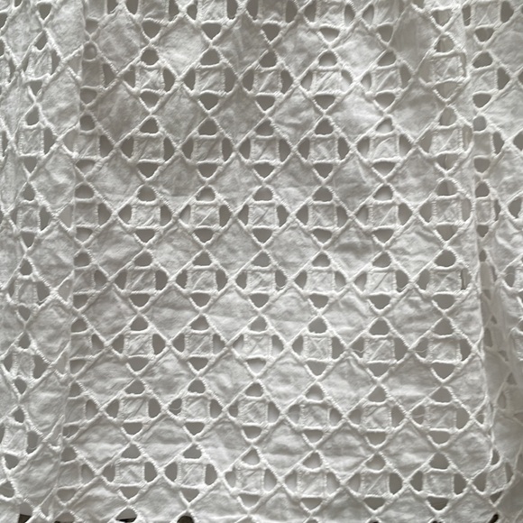 Ann Taylor Petite White Embroidered Sleeveless Dress - Picture 7 of 9